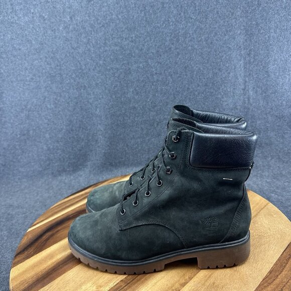 Timberland Jayne 6” Waterproof Boots Women’s Size 8.5 Green Nubuck Leather A1TH8 - Picture 6 of 11